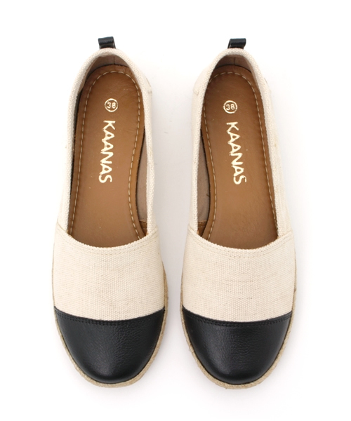 HELIOPOLE（エリオポール）の「KAANAS 配色エスパドリーユ（その他シューズ・レディース・ブラック/ゴールド・36/37/38/35/39）」の6枚目の写真