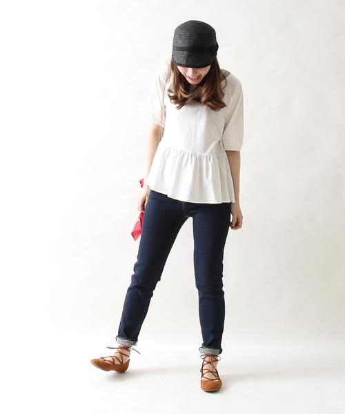 coen（コーエン）の「ストレッチスキニーデニムパンツ（デニムパンツ・レディース・ネイビー/コバルトブルー・MEDIUM/LARGE/SMALL）」の17枚目の写真