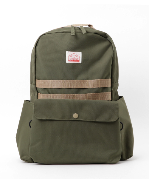 Ocean&Ground(オーシャン&グラウンド)の「DAYPACK 2WAY PACK MORE(L)(バックパック/リュック)」|カーキ