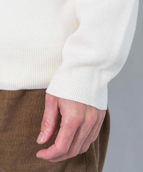 green label relaxing（グリーンレーベルリラクシング）の「KC WO/MILANORIB C/N 12G ニット◆（ニット/セーター・メンズ・ホワイト/ブラック/その他・SMALL/MEDIUM/LARGE/X-LARGE）」の5枚目の写真
