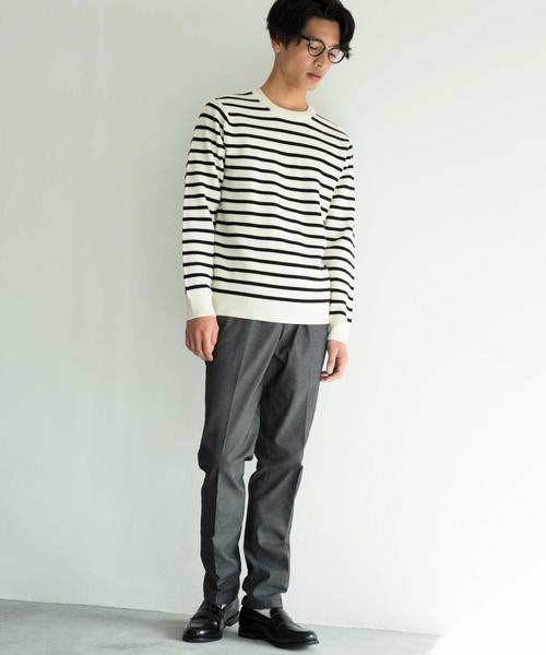 green label relaxing（グリーンレーベルリラクシング）の「KC WO/MILANORIB C/N 12G ニット◆（ニット/セーター・メンズ・ホワイト/ブラック/その他・SMALL/MEDIUM/LARGE/X-LARGE）」の7枚目の写真