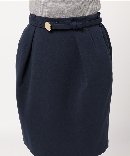 VIS（ビス）の「ベルト付きタックコクーンスカート（スカート・レディース・ピンク/キャメル/ネイビー・S/M）」の7枚目の写真