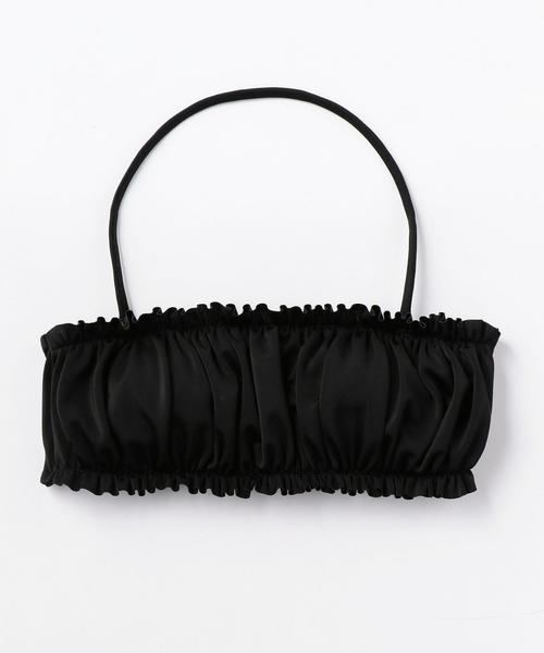 Lepidos（レピドス）の「＜Lepidos＞ソリッドギャザーバンドゥトップ ◆（水着・レディース・ブラック/オリーブ/ターコイズブルー・1/0/2）」の2枚目の写真