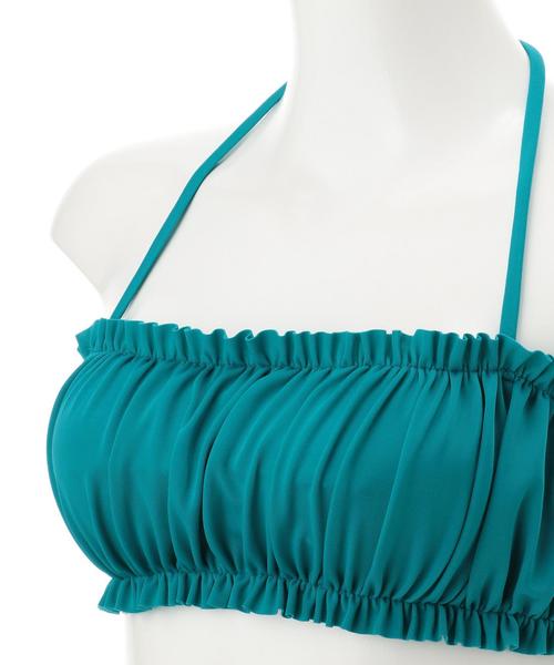 Lepidos（レピドス）の「＜Lepidos＞ソリッドギャザーバンドゥトップ ◆（水着・レディース・ブラック/オリーブ/ターコイズブルー・1/0/2）」の17枚目の写真