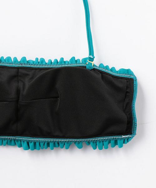 Lepidos（レピドス）の「＜Lepidos＞ソリッドギャザーバンドゥトップ ◆（水着・レディース・ブラック/オリーブ/ターコイズブルー・1/0/2）」の11枚目の写真