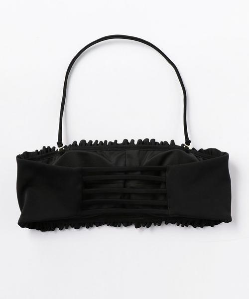 Lepidos（レピドス）の「＜Lepidos＞ソリッドギャザーバンドゥトップ ◆（水着・レディース・ブラック/オリーブ/ターコイズブルー・1/0/2）」の4枚目の写真