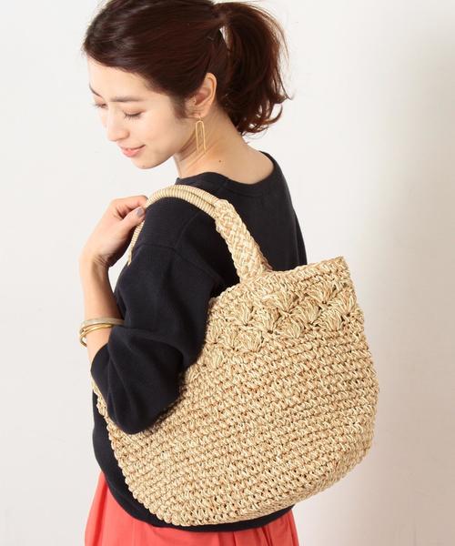 BEAUTY&YOUTH UNITED ARROWS(ビューティーアンドユースユナイテッドアローズ)の「BY∴ ペーパーラメシェルトートバッグ/かごバッグ(かごバッグ・レディース・ベージュ/オリーブ・FREE)」の1枚目の写真