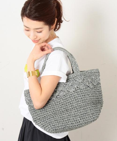 BEAUTY&YOUTH UNITED ARROWS(ビューティーアンドユースユナイテッドアローズ)の「BY∴ ペーパーラメシェルトートバッグ/かごバッグ(かごバッグ・レディース・ベージュ/オリーブ・FREE)」の2枚目の写真