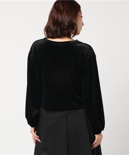 archives（アルシーヴ）の「ロゴ刺繍ベロアプルオーバー（Tシャツ/カットソー・レディース・グレー/ブラック/ラベンダー・MEDIUM）」の8枚目の写真