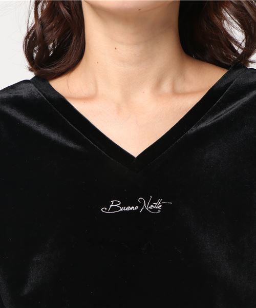 archives（アルシーヴ）の「ロゴ刺繍ベロアプルオーバー（Tシャツ/カットソー・レディース・グレー/ブラック/ラベンダー・MEDIUM）」の5枚目の写真
