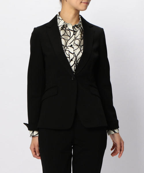 NARACAMICIE(ナラカミーチェ)の「【セットアップ対応】ポンチテーラードジャケット(スーツジャケット・レディース・グレー/ブラック/ネイビー・LARGE/SMALL/MEDIUM/XXX-LARGE)」の4枚目の写真