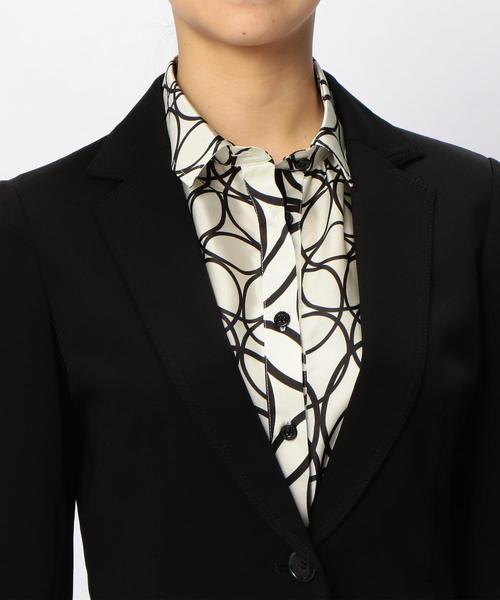 NARACAMICIE(ナラカミーチェ)の「【セットアップ対応】ポンチテーラードジャケット(スーツジャケット・レディース・グレー/ブラック/ネイビー・LARGE/SMALL/MEDIUM/XXX-LARGE)」の6枚目の写真