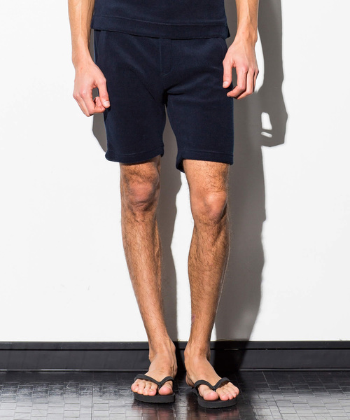 AKM Contemporary（エイケイエムコンテンポラリー）の「AKM Contemporary(エイケイエムコンテンポラリー)サガラ刺繍ロゴパイルショートパンツ（その他パンツ・メンズ・ホワイト/ブラック/ネイビー・SMALL/MEDIUM/LARGE/X-LARGE）」の3枚目の写真