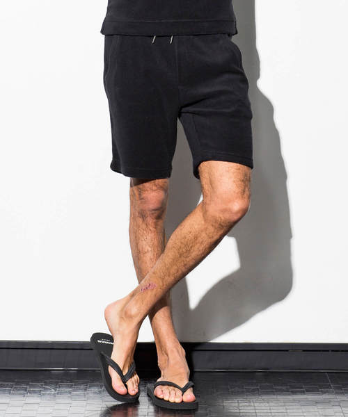 AKM Contemporary（エイケイエムコンテンポラリー）の「AKM Contemporary(エイケイエムコンテンポラリー)サガラ刺繍ロゴパイルショートパンツ（その他パンツ・メンズ・ホワイト/ブラック/ネイビー・SMALL/MEDIUM/LARGE/X-LARGE）」の2枚目の写真