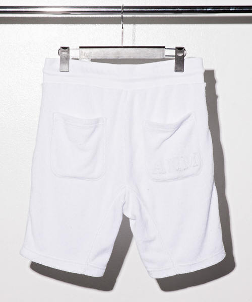 AKM Contemporary（エイケイエムコンテンポラリー）の「AKM Contemporary(エイケイエムコンテンポラリー)サガラ刺繍ロゴパイルショートパンツ（その他パンツ・メンズ・ホワイト/ブラック/ネイビー・SMALL/MEDIUM/LARGE/X-LARGE）」の5枚目の写真