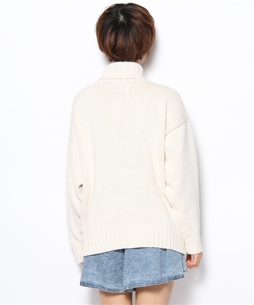 Kastane（カスタネ）の「RIDEタートルニット（ニット/セーター・レディース・オフホワイト/ブラック/ブルー・FREE）」の7枚目の写真