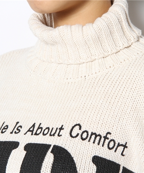 Kastane（カスタネ）の「RIDEタートルニット（ニット/セーター・レディース・オフホワイト/ブラック/ブルー・FREE）」の5枚目の写真