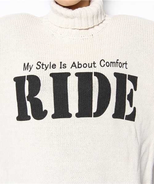 Kastane（カスタネ）の「RIDEタートルニット（ニット/セーター・レディース・オフホワイト/ブラック/ブルー・FREE）」の9枚目の写真