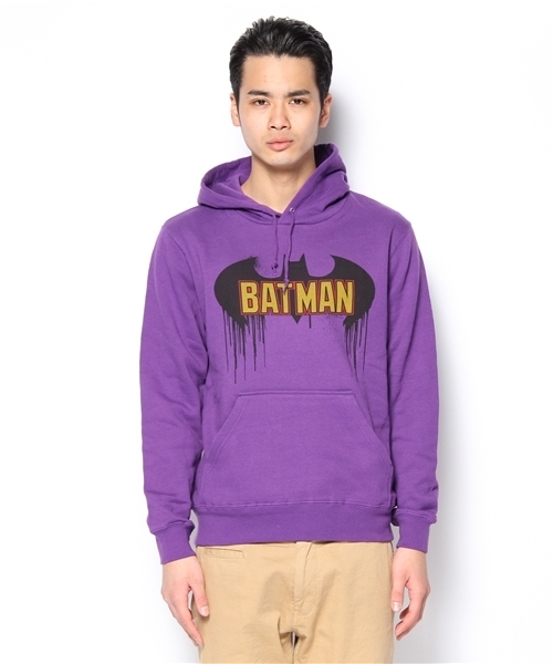 WEGO（ウィゴー）の「WEGO/BATMANプリントパーカー（パーカー・メンズ・杢グレー/パープル・MEDIUM/LARGE）」の3枚目の写真
