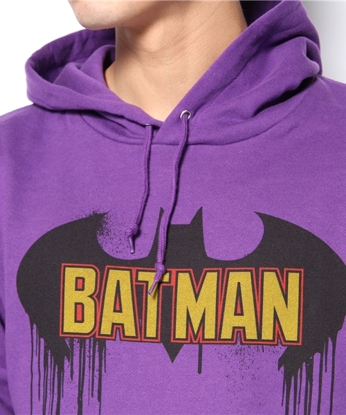 WEGO（ウィゴー）の「WEGO/BATMANプリントパーカー（パーカー・メンズ・杢グレー/パープル・MEDIUM/LARGE）」の6枚目の写真