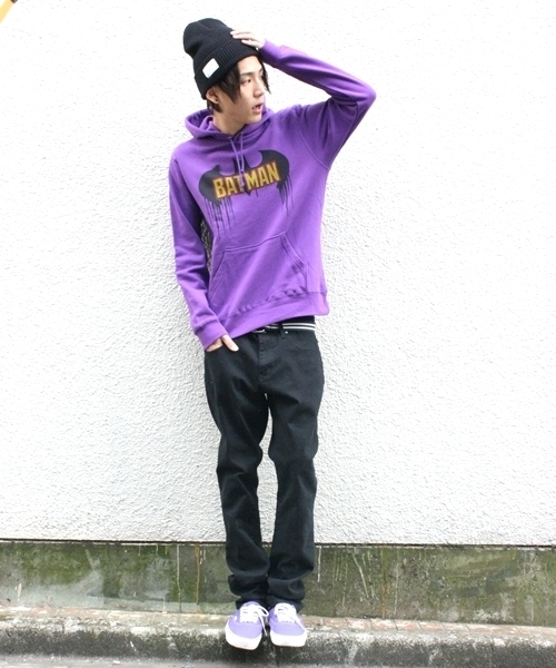 WEGO（ウィゴー）の「WEGO/BATMANプリントパーカー（パーカー・メンズ・杢グレー/パープル・MEDIUM/LARGE）」の16枚目の写真