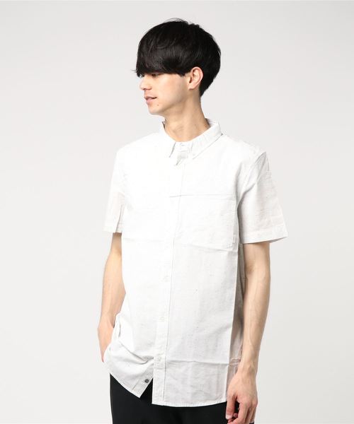 ELEMENT(エレメント)の「ELEMENT メンズ GREENE NEPS SS 半袖シャツ(シャツ/ブラウス・メンズ・ホワイト/ネイビー・MEDIUM/SMALL/LARGE)」の2枚目の写真