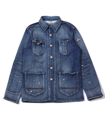 T.M.T デニムカバーオールライトブルー TMT（ティーエムティー）の「BRUSHED BACK-DENIM VINTAGE FINISH