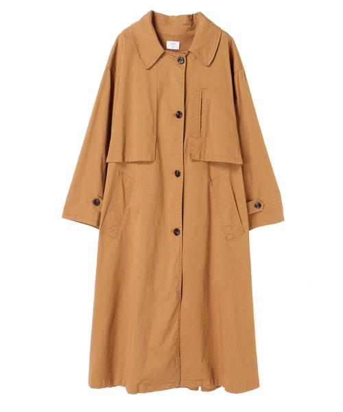Editt by YECCA VECCA（エディットバイイェッカヴェッカ）の「オーバーサイズトレンチコート（トレンチコート・レディース・ネイビー/キャメル・FREE）」の3枚目の写真