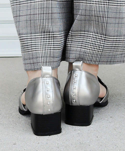 minia（ミニア）の「セパレート スタッズ ローファー　[ minia ]（ローファー・レディース・ブラック/グリーン/シルバー・S/M/L/LL）」の5枚目の写真