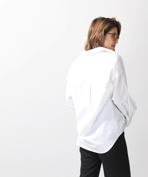 WEGO（ウィゴー）の「WEGO/ヌキ襟ルーズシャツ（シャツ/ブラウス・レディース・オフホワイト/ベージュ系その他4/レッド系その他4・FREE）」の8枚目の写真