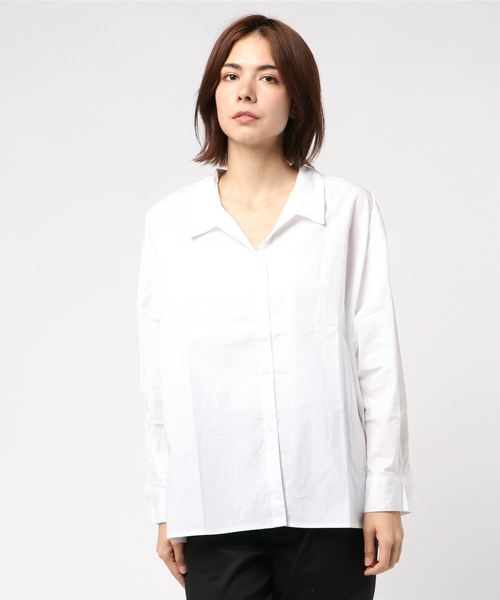 WEGO（ウィゴー）の「WEGO/ヌキ襟ルーズシャツ（シャツ/ブラウス・レディース・オフホワイト/ベージュ系その他4/レッド系その他4・FREE）」の13枚目の写真