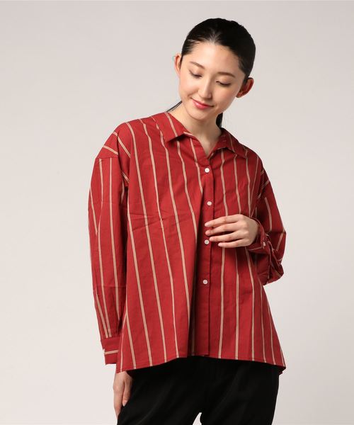 WEGO（ウィゴー）の「WEGO/ヌキ襟ルーズシャツ（シャツ/ブラウス・レディース・オフホワイト/ベージュ系その他4/レッド系その他4・FREE）」の15枚目の写真