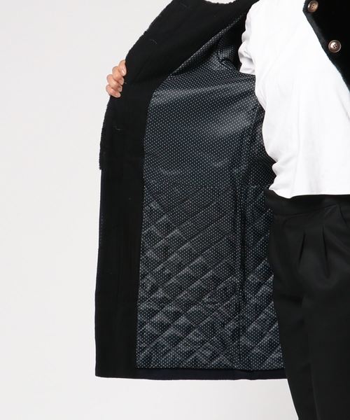 flower（フラワー）の「ラブリーナイトコート（チェスターコート・レディース・ブラック/ベージュ・FREE）」の5枚目の写真