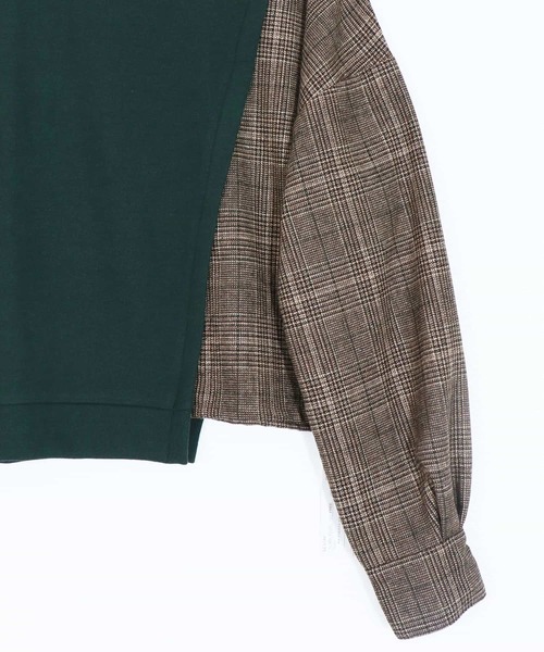 &g'aime（アンジェム）の「【&g'aime】チェックスイッチプルオーバー（シャツ/ブラウス・レディース・ブラック/ブラウン/グリーン・FREE）」の4枚目の写真