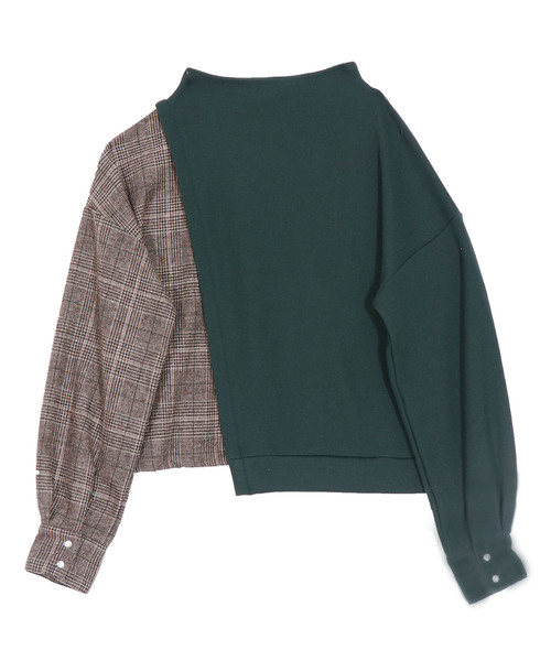 &g'aime（アンジェム）の「【&g'aime】チェックスイッチプルオーバー（シャツ/ブラウス・レディース・ブラック/ブラウン/グリーン・FREE）」の9枚目の写真