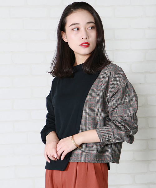 &g'aime（アンジェム）の「【&g'aime】チェックスイッチプルオーバー（シャツ/ブラウス・レディース・ブラック/ブラウン/グリーン・FREE）」の16枚目の写真