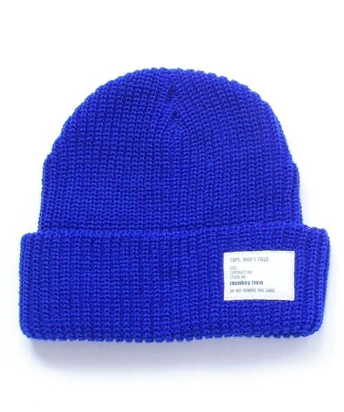 MONKEY TIME（モンキータイム）の「＜monkey time＞ SOLID AZE BEANIE/ビーニー：◆（ニットキャップ/ビーニー・メンズ・オフホワイト/ブラック/グレー/レッド/ワインレッド/ダークグリーン/ロイヤルブルー/ネイビー/ダークグレー/ブラウン/コバルトブルー/ホワイト/ライトグレー/オリーブ・フリー）」の12枚目の写真