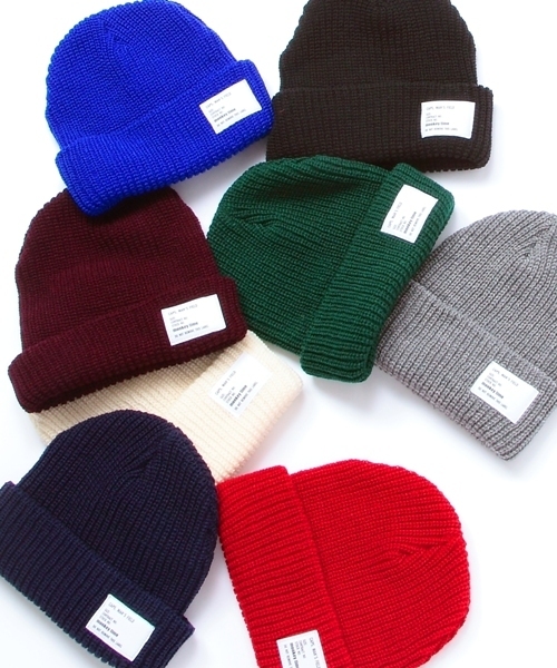 MONKEY TIME（モンキータイム）の「＜monkey time＞ SOLID AZE BEANIE/ビーニー：◆（ニットキャップ/ビーニー・メンズ・オフホワイト/ブラック/グレー/レッド/ワインレッド/ダークグリーン/ロイヤルブルー/ネイビー/ダークグレー/ブラウン/コバルトブルー/ホワイト/ライトグレー/オリーブ・フリー）」の15枚目の写真