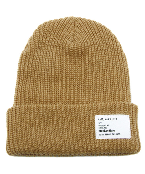 MONKEY TIME（モンキータイム）の「＜monkey time＞ SOLID AZE BEANIE/ビーニー：◆（ニットキャップ/ビーニー・メンズ・オフホワイト/ブラック/グレー/レッド/ワインレッド/ダークグリーン/ロイヤルブルー/ネイビー/ダークグレー/ブラウン/コバルトブルー/ホワイト/ライトグレー/オリーブ・フリー）」の8枚目の写真