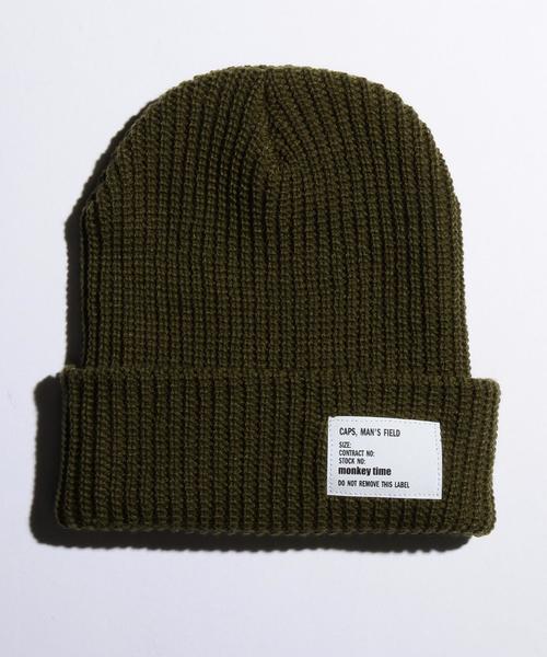 MONKEY TIME（モンキータイム）の「＜monkey time＞ SOLID AZE BEANIE/ビーニー：◆（ニットキャップ/ビーニー・メンズ・オフホワイト/ブラック/グレー/レッド/ワインレッド/ダークグリーン/ロイヤルブルー/ネイビー/ダークグレー/ブラウン/コバルトブルー/ホワイト/ライトグレー/オリーブ・フリー）」の10枚目の写真