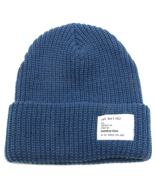 MONKEY TIME（モンキータイム）の「＜monkey time＞ SOLID AZE BEANIE/ビーニー：◆（ニットキャップ/ビーニー・メンズ・オフホワイト/ブラック/グレー/レッド/ワインレッド/ダークグリーン/ロイヤルブルー/ネイビー/ダークグレー/ブラウン/コバルトブルー/ホワイト/ライトグレー/オリーブ・フリー）」の11枚目の写真