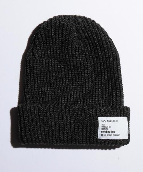 MONKEY TIME（モンキータイム）の「＜monkey time＞ SOLID AZE BEANIE/ビーニー：◆（ニットキャップ/ビーニー・メンズ・オフホワイト/ブラック/グレー/レッド/ワインレッド/ダークグリーン/ロイヤルブルー/ネイビー/ダークグレー/ブラウン/コバルトブルー/ホワイト/ライトグレー/オリーブ・フリー）」の7枚目の写真