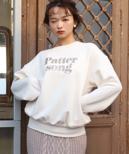 one after another NICE CLAUP（ワンアフターアナザーナイスクラップ）の「アソートロゴ裏毛トップス（Tシャツ/カットソー・レディース・アイボリー/スミクロ/モカ・FREE）」の2枚目の写真