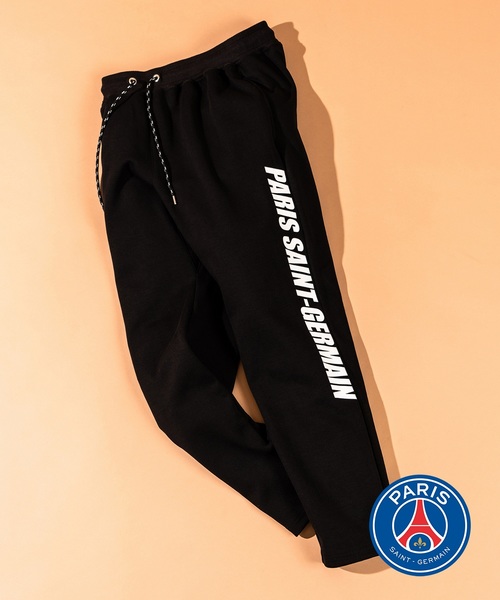 EDIFICE(エディフィス)の「PSG × EDIFICE パリサンジェルマン SIDE PRINT SWEAT PANTS(その他パンツ・メンズ・ブラック×ホワイト/ブラック×ブラック・SMALL/MEDIUM/LARGE)」の1枚目の写真