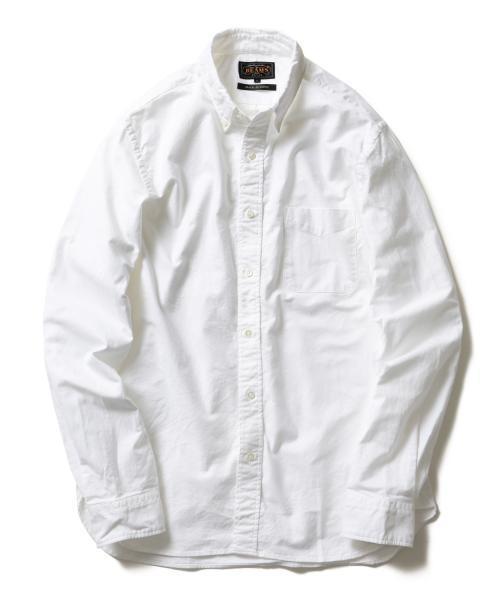 BEAMS PLUS（ビームスプラス）の「BEAMS PLUS / スリムフィット オックスフォード ボタンダウンシャツ（シャツ/ブラウス・メンズ・ホワイト/ブルー・X-SMALL/LARGE/SMALL/MEDIUM/X-LARGE/XX-LARGE）」の4枚目の写真