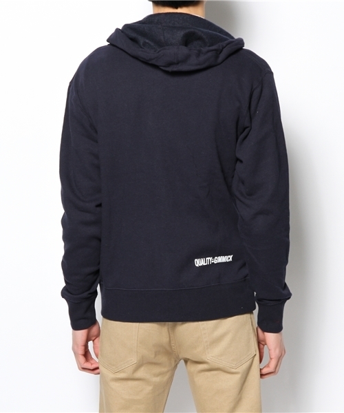 BEAMS（ビームス）の「○BIRDWELL / ZIP HOODY SWEAT（パーカー・メンズ・グレー/ネイビー・SMALL/MEDIUM）」の4枚目の写真