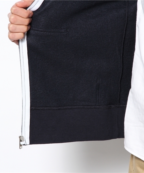 BEAMS（ビームス）の「○BIRDWELL / ZIP HOODY SWEAT（パーカー・メンズ・グレー/ネイビー・SMALL/MEDIUM）」の11枚目の写真