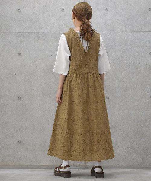 値下げ交渉⭕️ ヴィンテージローズタイル柄ワンピース w closet（ダブルクローゼット）の「ペイズリー柄総刺繍レース