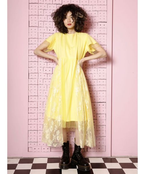 jouetie(ジュエティ)の「アシメワンピース(ワンピース・レディース・オフホワイト/イエロー/ブラック・MEDIUM)」の18枚目の写真