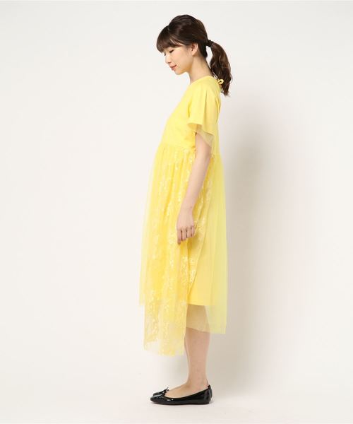 jouetie(ジュエティ)の「アシメワンピース(ワンピース・レディース・オフホワイト/イエロー/ブラック・MEDIUM)」の5枚目の写真